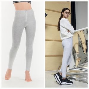 Freddy's WR.UP Drill Limited Edition High Waisted 7/8 Length Light Melange Grey